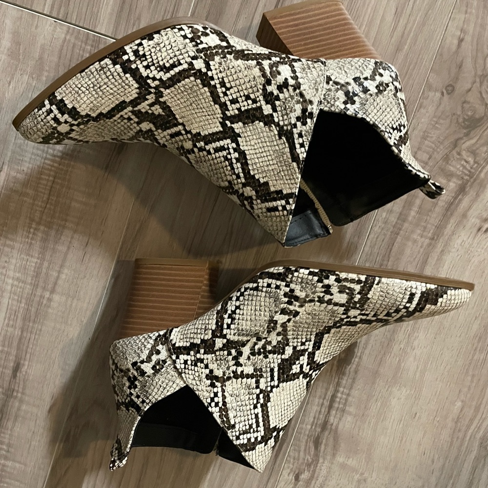 Snakeskin Booties
